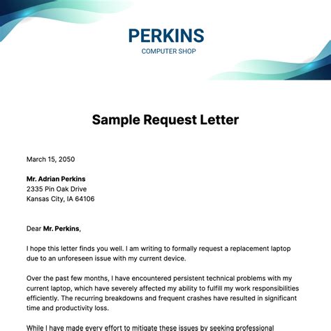 Request Letter Sample .